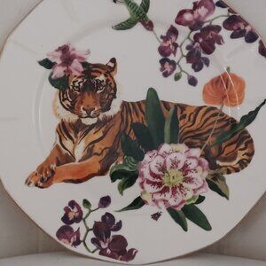 Anthropologie Nathalie Lete Titania Tiger Dessert Salad  Plate